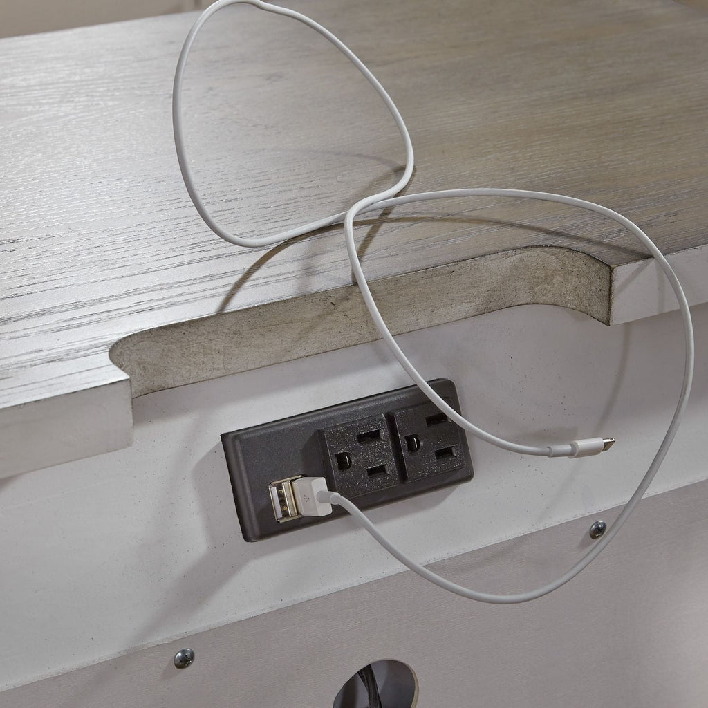 Abbey Park Night Stand w/ Charging Station - Rooms For Less Furniture Outlet