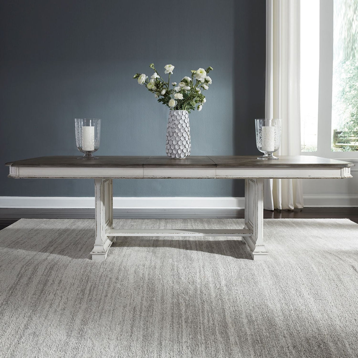 Abbey Park Trestle Table - Rooms For Less Furniture Outlet