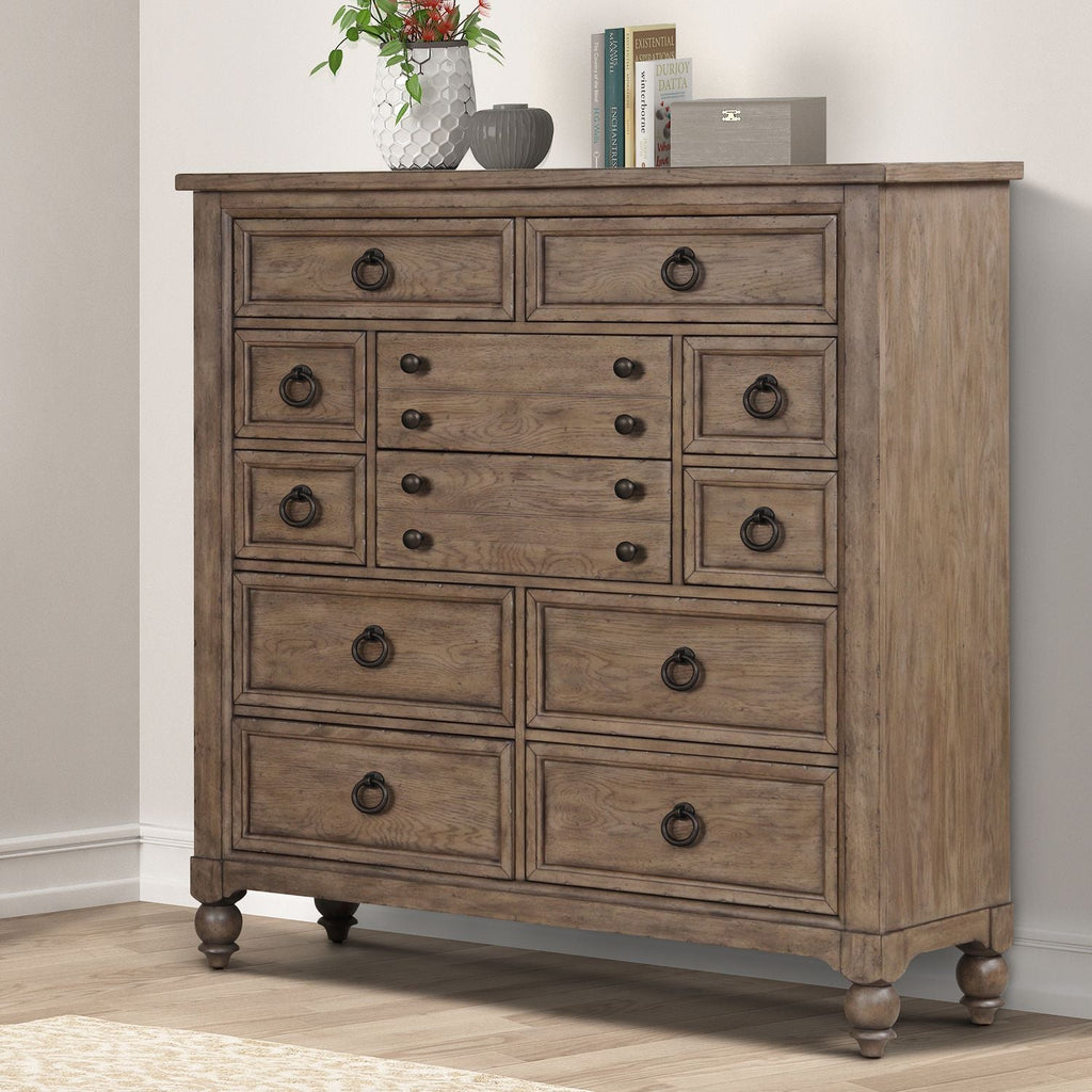 Americana Farmhouse 12 Drawer Chesser - Rooms For Less Furniture Outlet