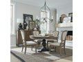 Americana Farmhouse 5pc Pedestal Table Set - Rooms For Less Furniture Outlet