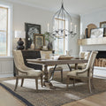 Americana Farmhouse 5pc Trestle Table Set - Rooms For Less Furniture Outlet