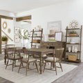 Americana Farmhouse 7 Piece Rectangular Table Set - Rooms For Less Furniture Outlet