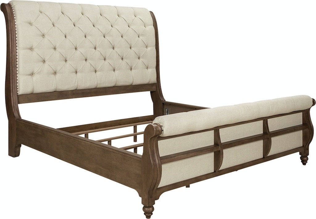 Americana Farmhouse Queen Sleigh Bed - Rooms For Less Furniture Outlet