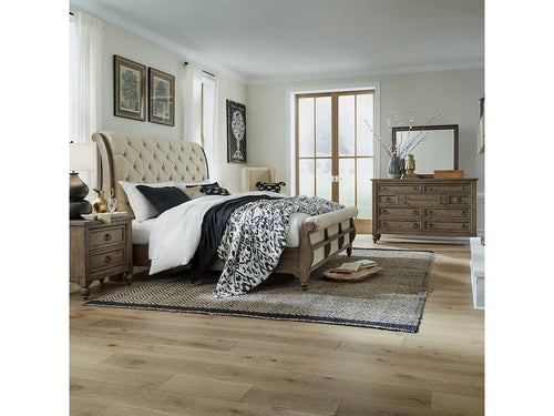 Americana Farmhouse Queen Sleigh Bed - Rooms For Less Furniture Outlet