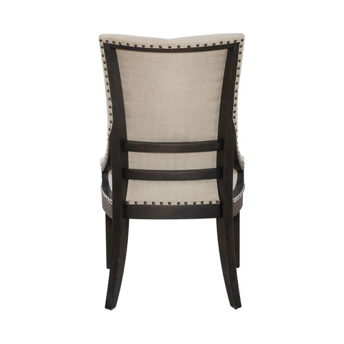 Americana Farmhouse Upholstered Shelter Side Chair - Rooms For Less Furniture Outlet