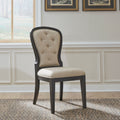 Americana Farmhouse Upholstered Tufted Back Side Chair - Rooms For Less Furniture Outlet