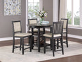 Asher 5pc Counter Height Set - Black - Rooms For Less Furniture Outlet