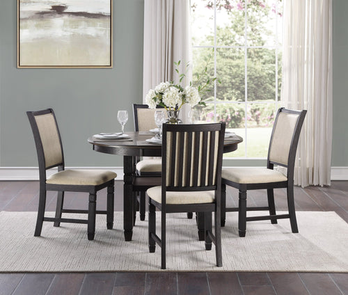 Asher 5pc Dining Set - Black - Rooms For Less Furniture Outlet