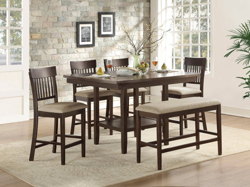Balin 6pc Counter Height Dining Set w/Bench - Rooms For Less Furniture Outlet