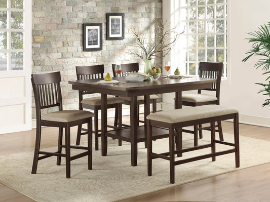 Balin 6pc Counter Height Dining Set w/Bench - Rooms For Less Furniture Outlet