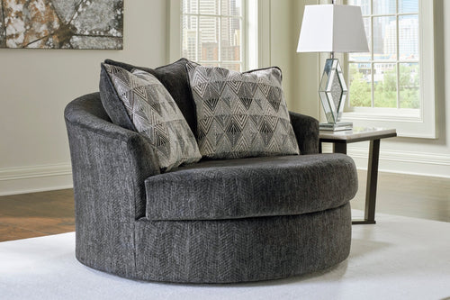 Biddeford Oversized Swivel Accent Chair - Rooms For Less Furniture Outlet