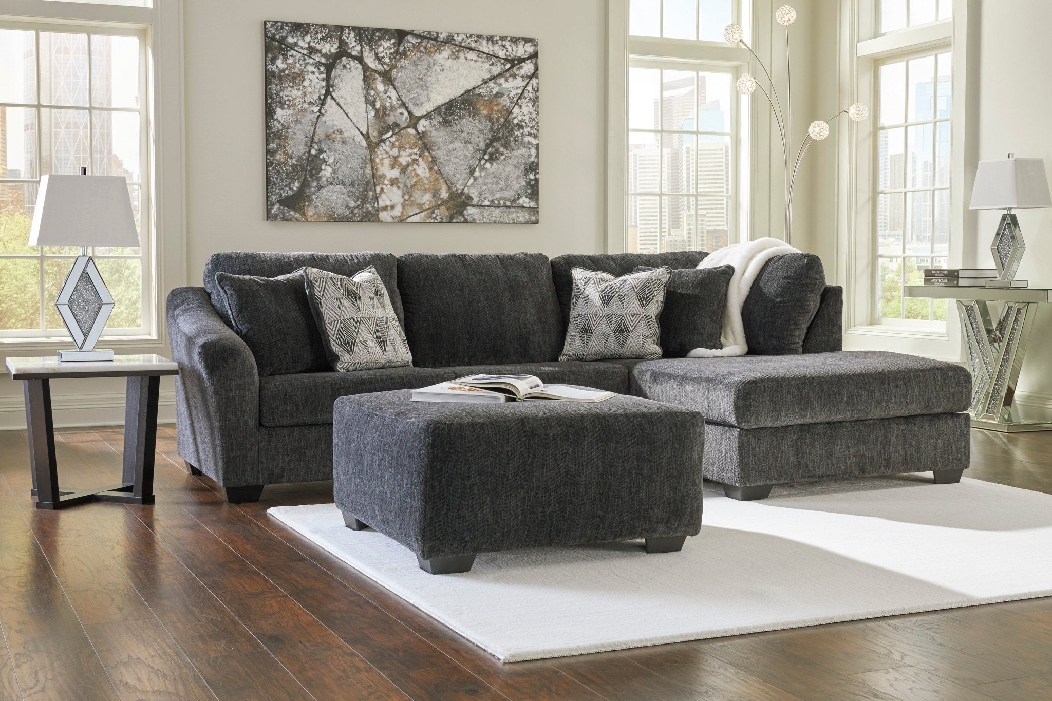 Biddeford Oversized Swivel Accent Chair - Rooms For Less Furniture Outlet