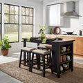 Brook Creek 5pc Counter Set - Black - Rooms For Less Furniture Outlet