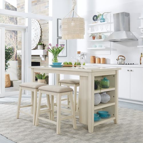 Brook Creek 5pc Counter Set - White - Rooms For Less Furniture Outlet