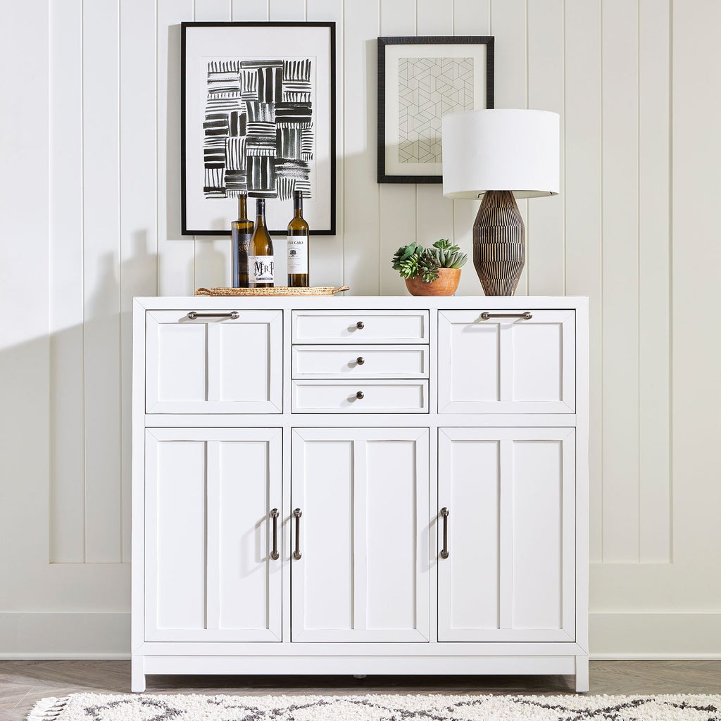 Capeside Cottage Buffet - White - Rooms For Less Furniture Outlet