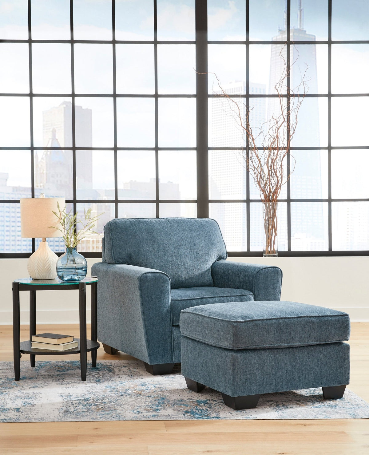 Cashton Chair & Ottoman - Rooms For Less Furniture Outlet