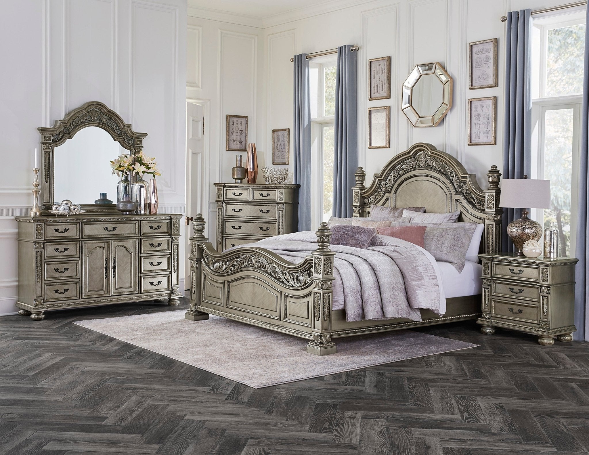 Catalonia 6pc King Bedroom Set - Rooms For Less Furniture Outlet