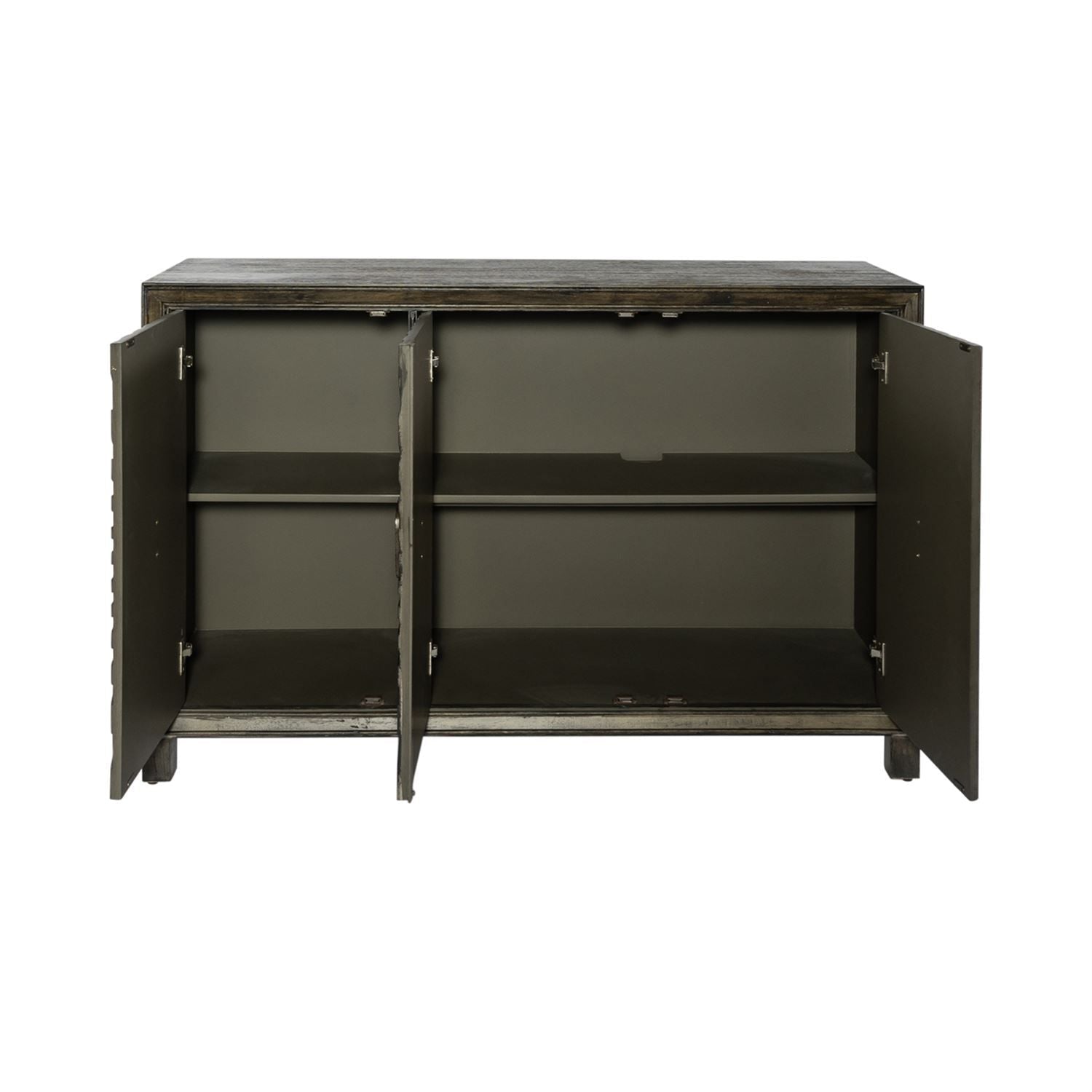 Chaucer 3 Door Wine Accent Cabinet - Rooms For Less Furniture Outlet
