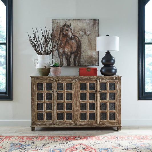 Danbury Mills 4 Door Accent Cabinet - Rooms For Less Furniture Outlet