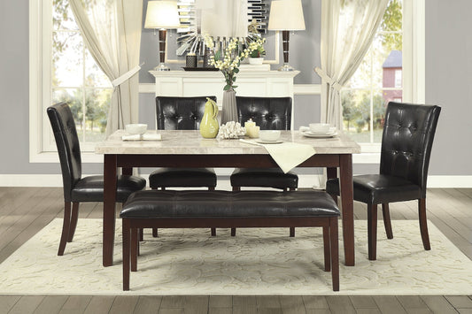 Decatur 6pc Dining Set w/Marble Top - Rooms For Less Furniture Outlet