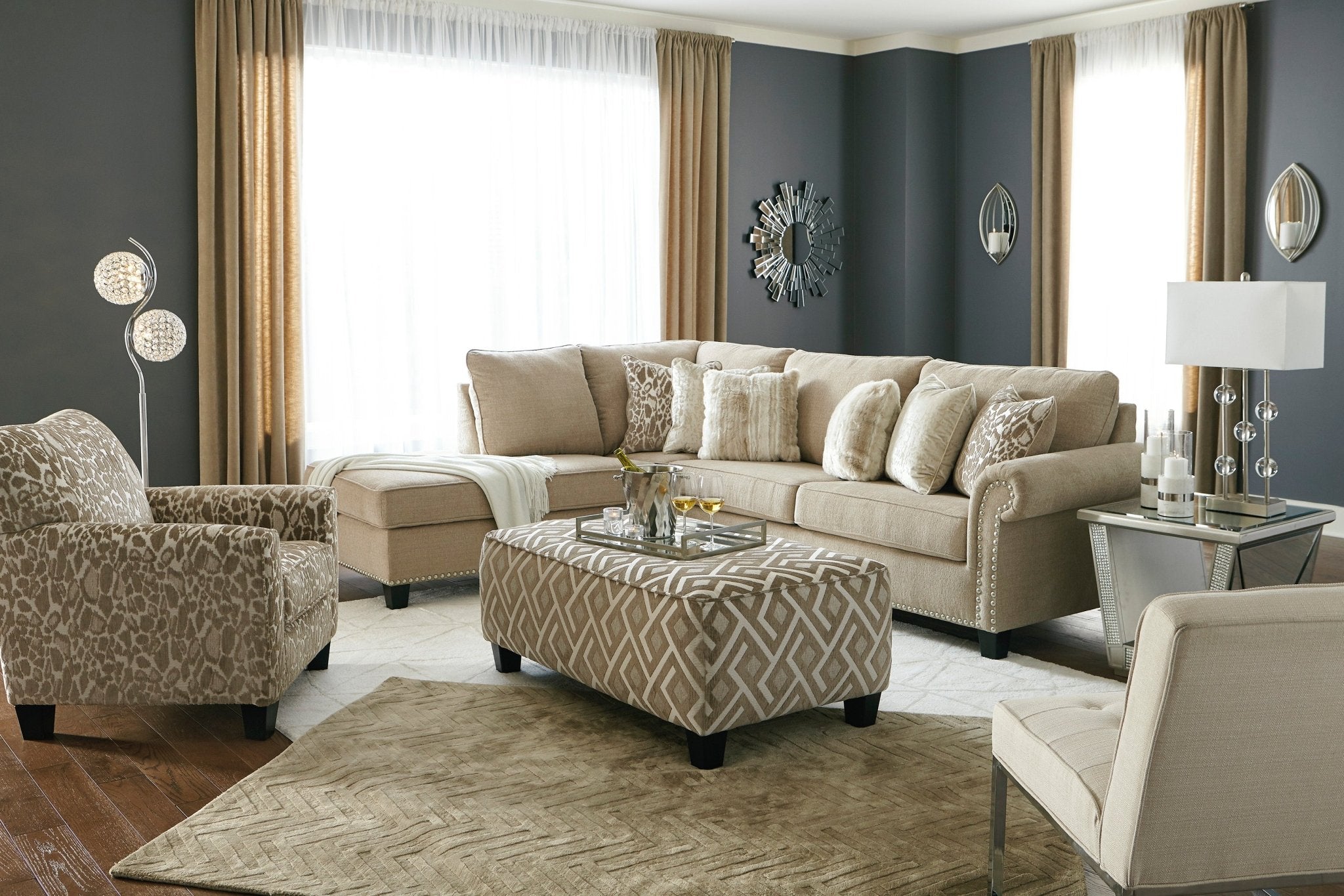 Dovemont Oversized Accent Ottoman - Rooms For Less Furniture Outlet