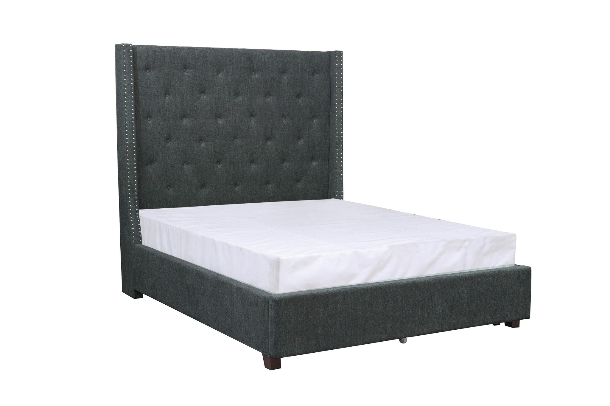 Fairborn King Platform Bed - Grey - Rooms For Less Furniture Outlet