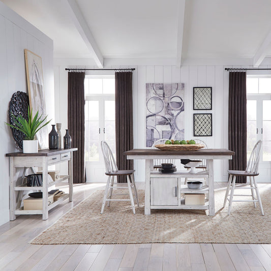 Farmhouse 5pc Counter Height Dining Set - Rooms For Less Furniture Outlet