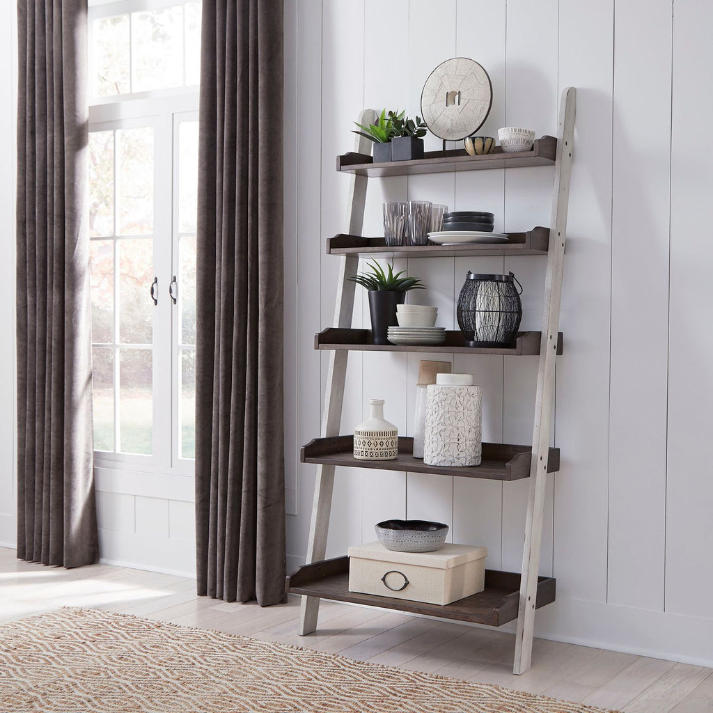 Farmhouse Leaning Bookcase - Rooms For Less Furniture Outlet