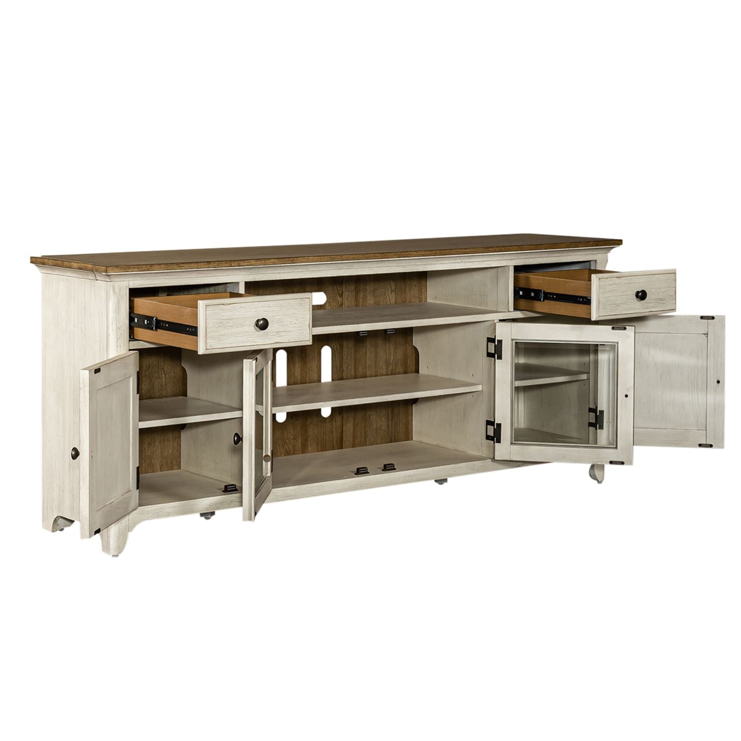 Farmhouse Reimagined 72" TV Stand - Rooms For Less Furniture Outlet