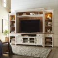 Farmhouse Reimagined Entertainment Center - Rooms For Less Furniture Outlet