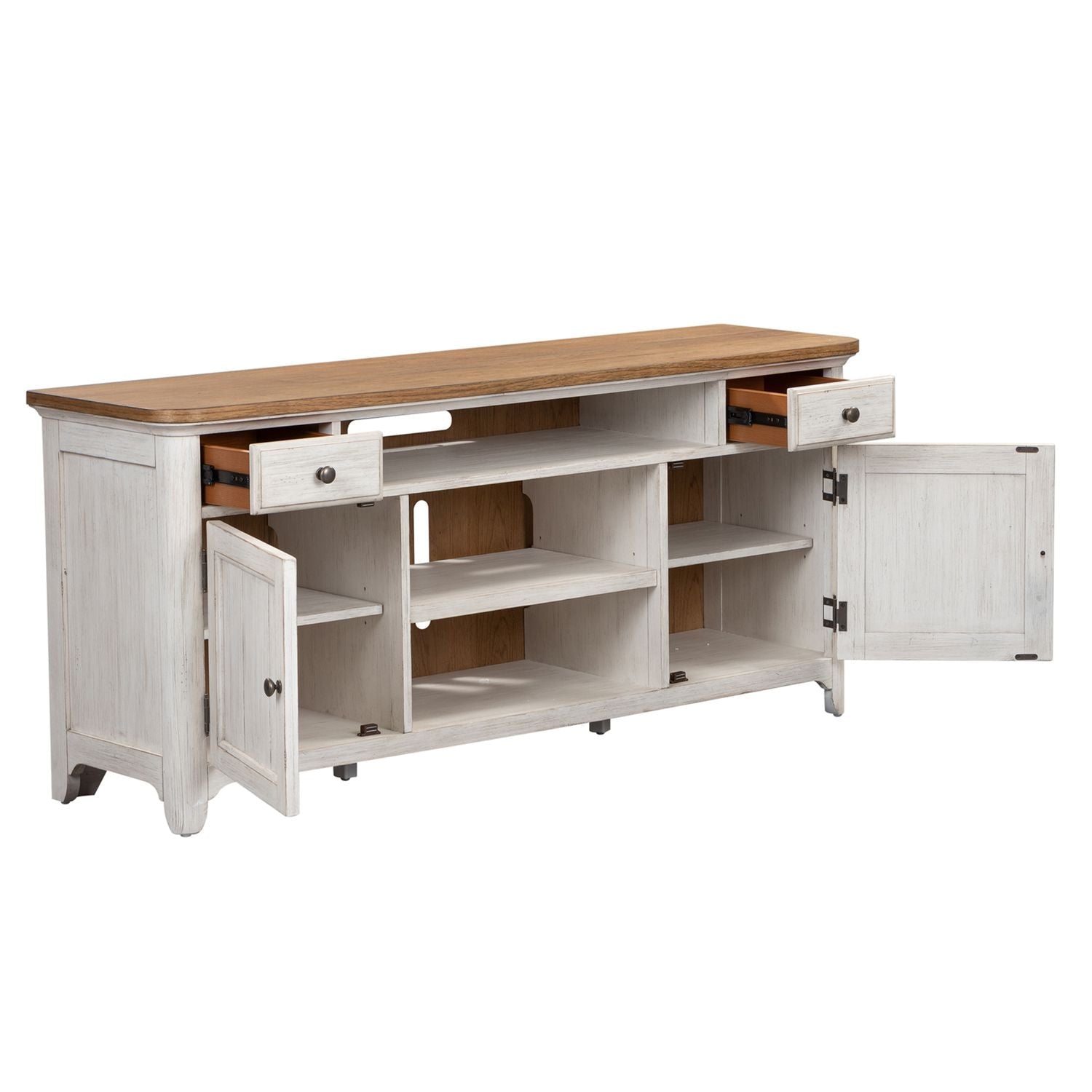 Farmhouse Reimagined Entertainment TV Stand - Rooms For Less Furniture Outlet