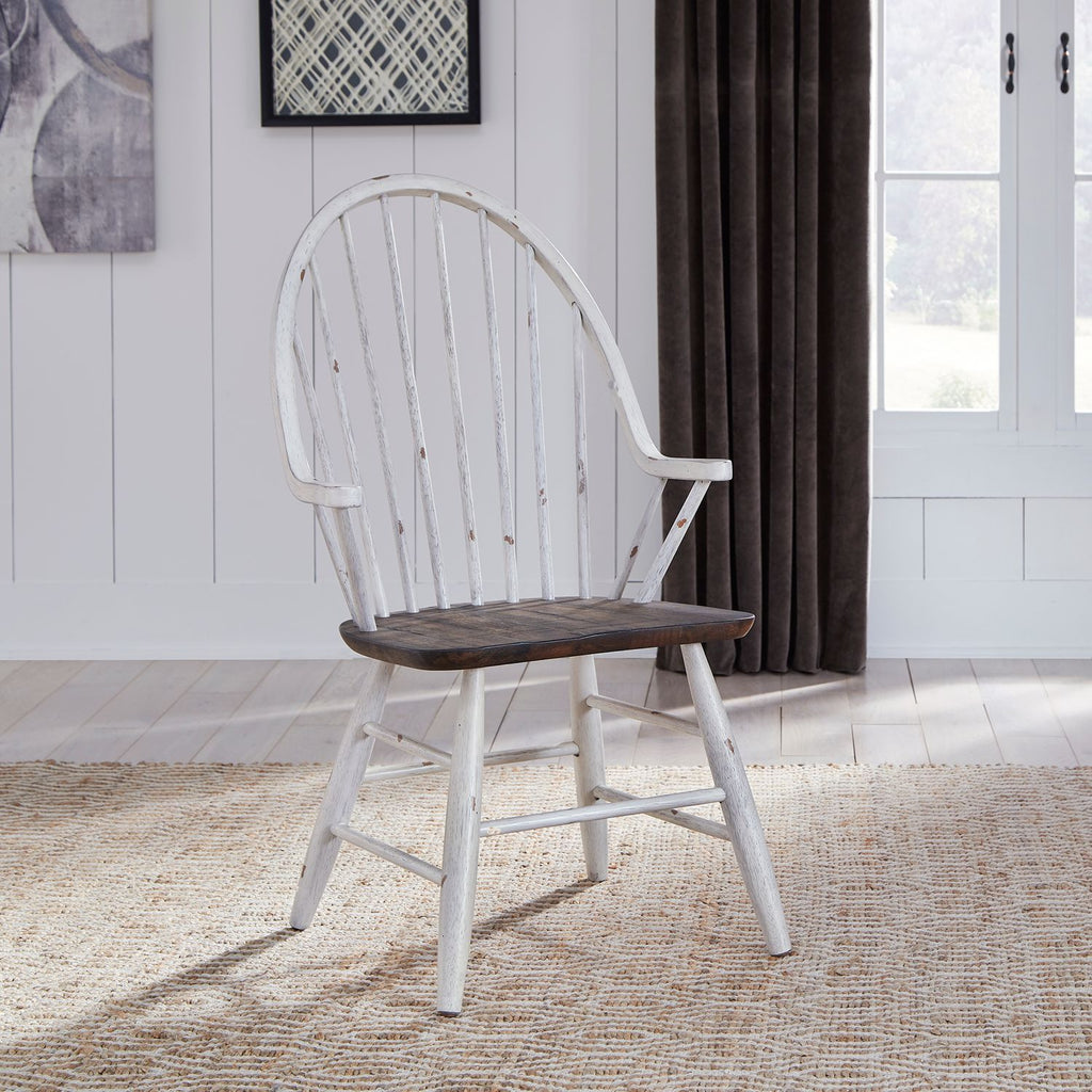 Farmhouse Windsor Back Arm Chair - Rooms For Less Furniture Outlet
