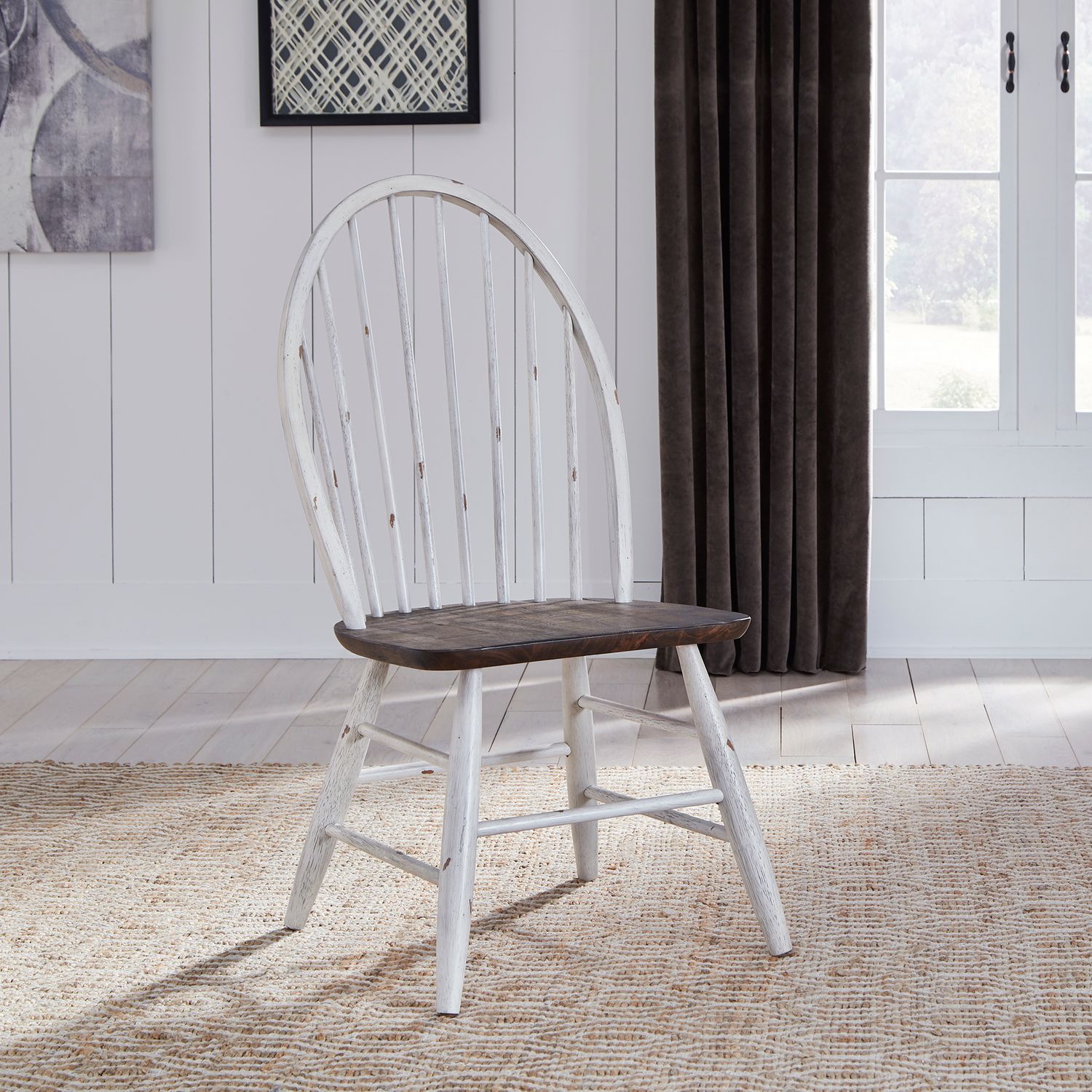 Farmhouse Windsor Back Side Chair - Rooms For Less Furniture Outlet