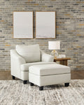 Genoa Oversized Genuine Leather Chair & Ottoman - Rooms For Less Furniture Outlet