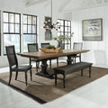 Harvest Home 6pc Trestle Table Dining Set - Rooms For Less Furniture Outlet