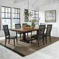 Harvest Home 7pc Trestle Table Dining Set - Rooms For Less Furniture Outlet