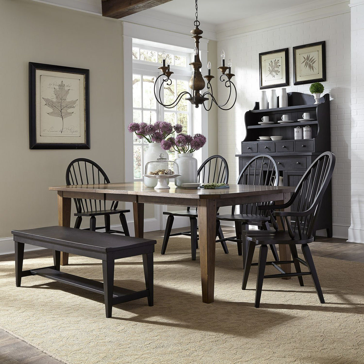 Hearthstone Ridge 6pc Dining Set w/108" Table - Rooms For Less Furniture Outlet