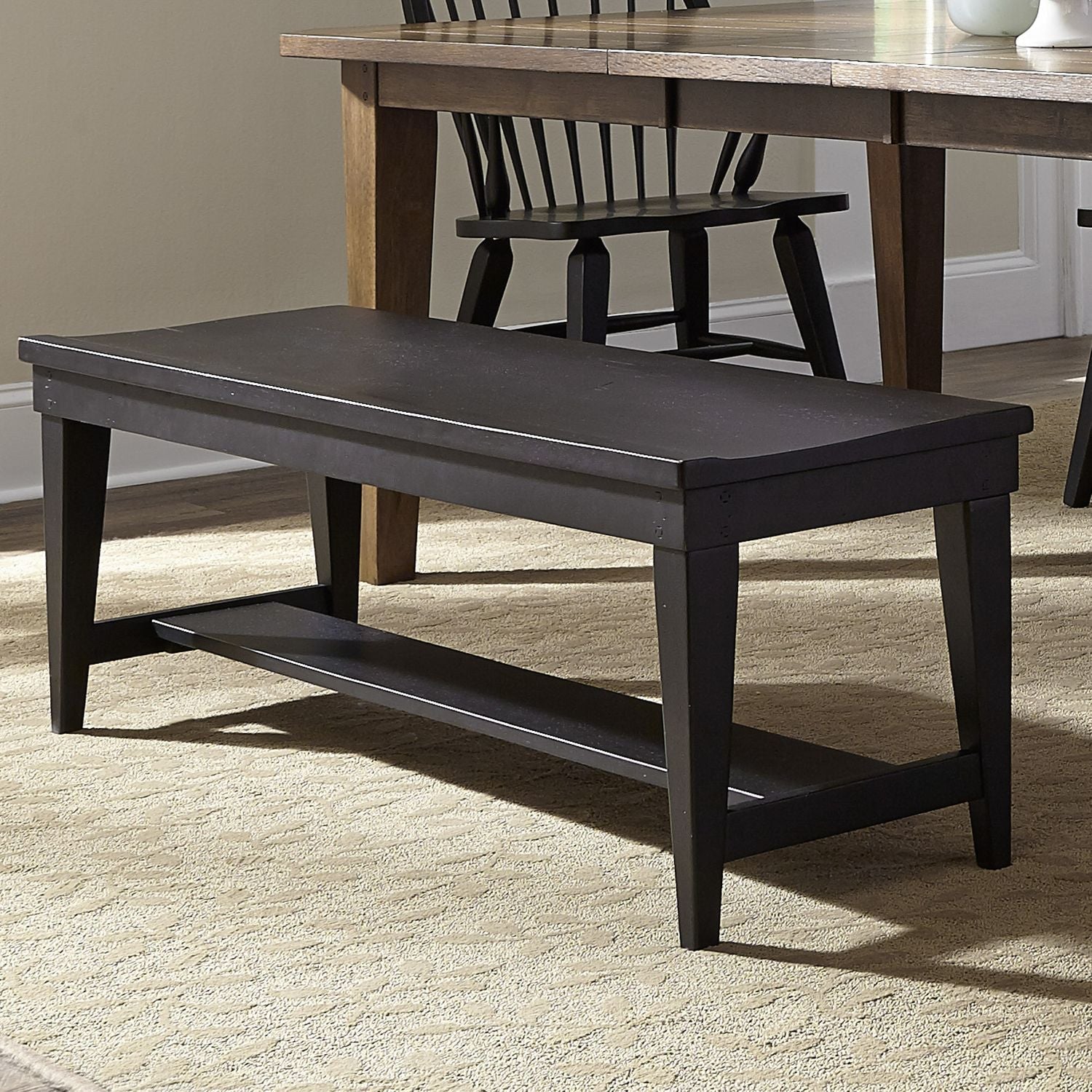 Hearthstone Ridge Bench - Black - Rooms For Less Furniture Outlet