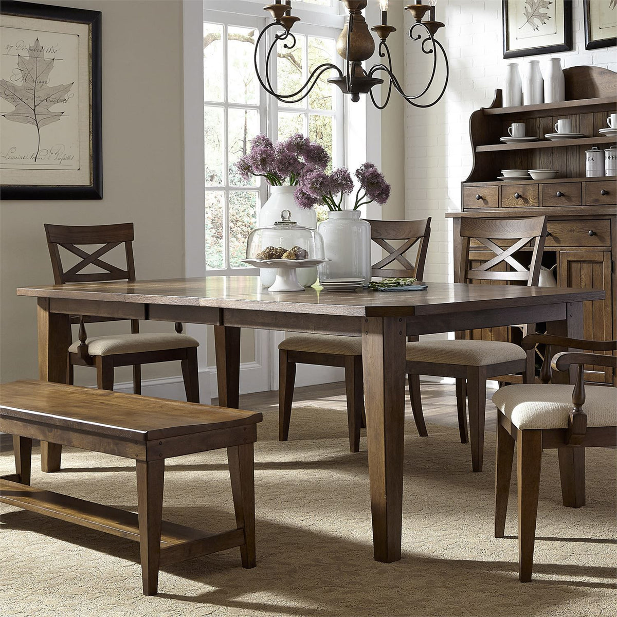 Hearthstone Ridge Rectangular 108" Leg Table - Rooms For Less Furniture Outlet