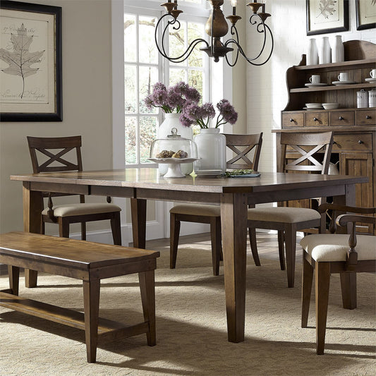 Hearthstone Ridge Rectangular 108" Leg Table - Rooms For Less Furniture Outlet
