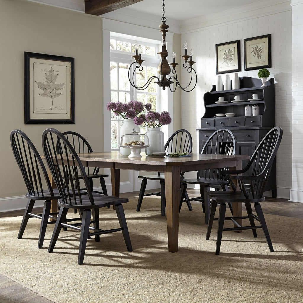 Hearthstone Ridge Windsor Back Arm Chair - Black - Rooms For Less Furniture Outlet