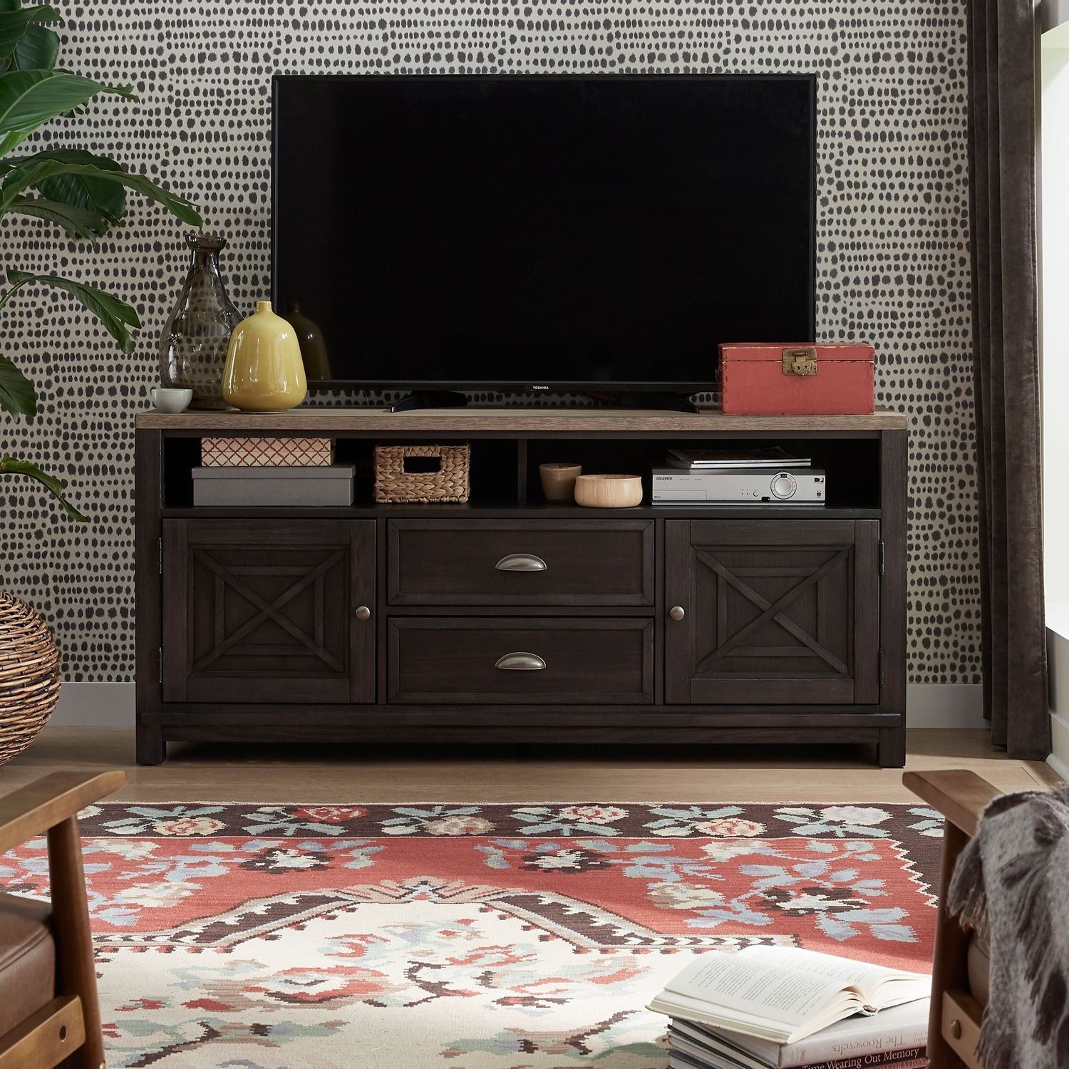 Heatherbrook 66" TV Stand - Rooms For Less Furniture Outlet