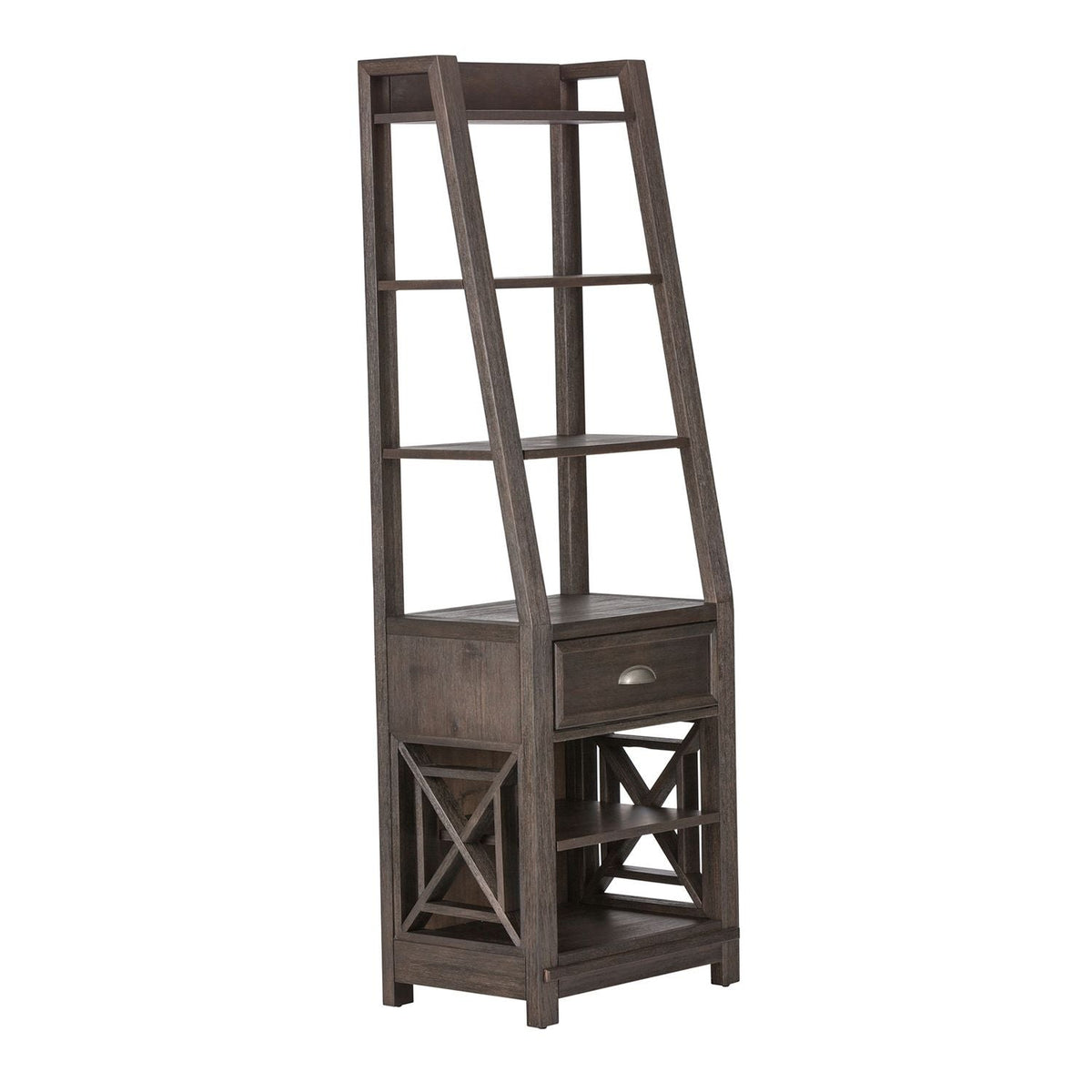 Heatherbrook Leaning Bookcase - Rooms For Less Furniture Outlet