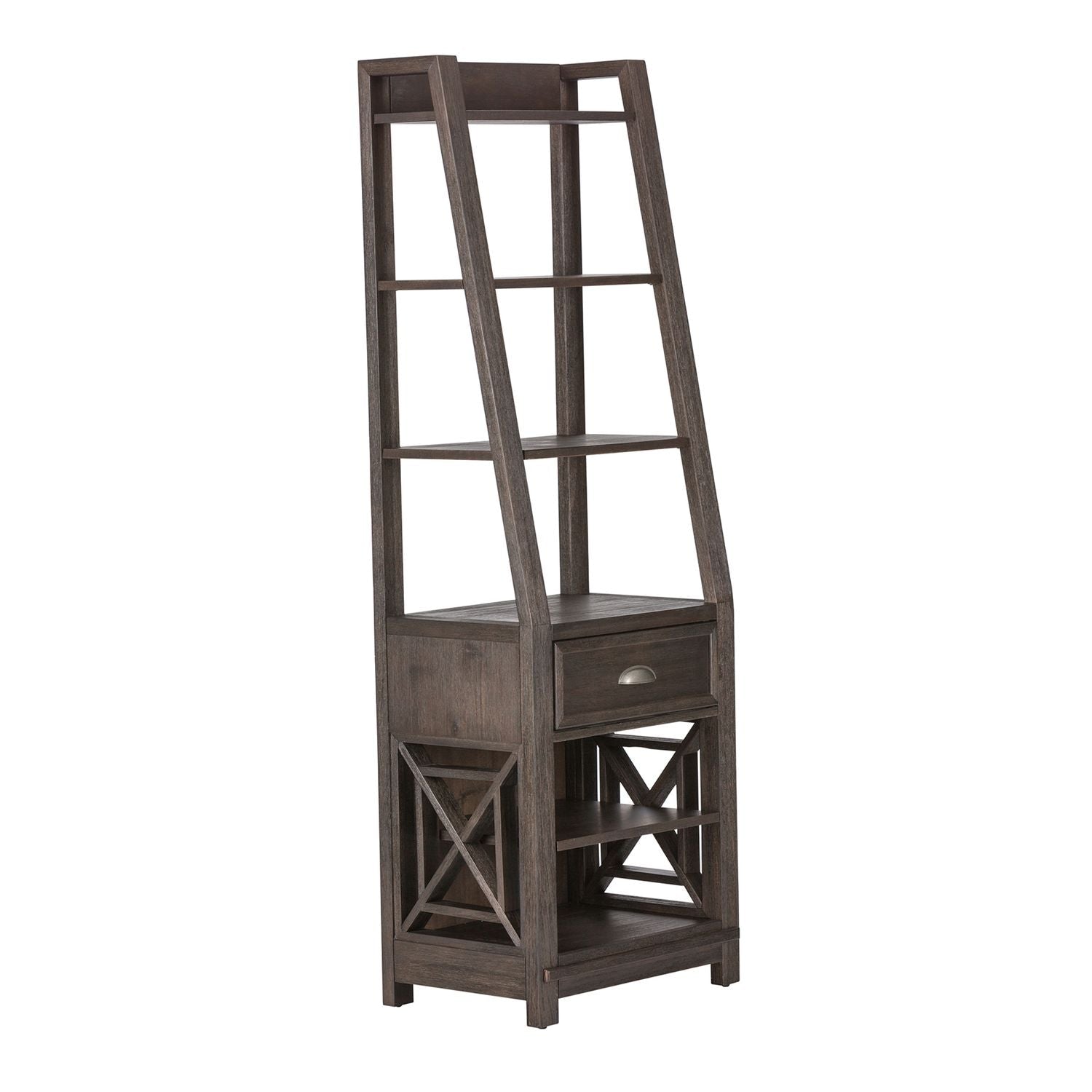 Heatherbrook Leaning Bookcase - Rooms For Less Furniture Outlet