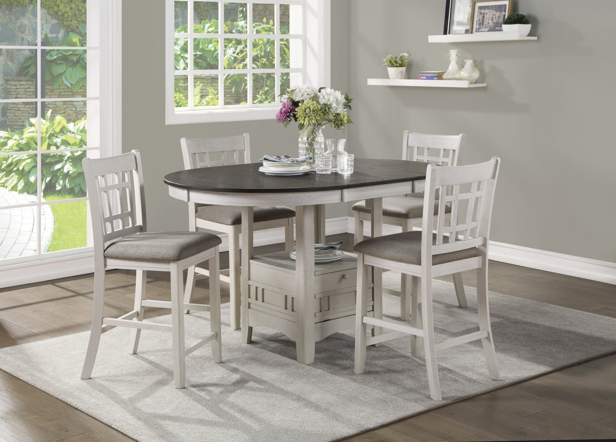 Junipero 5pc Counter Height Dining Set - Rooms For Less Furniture Outlet