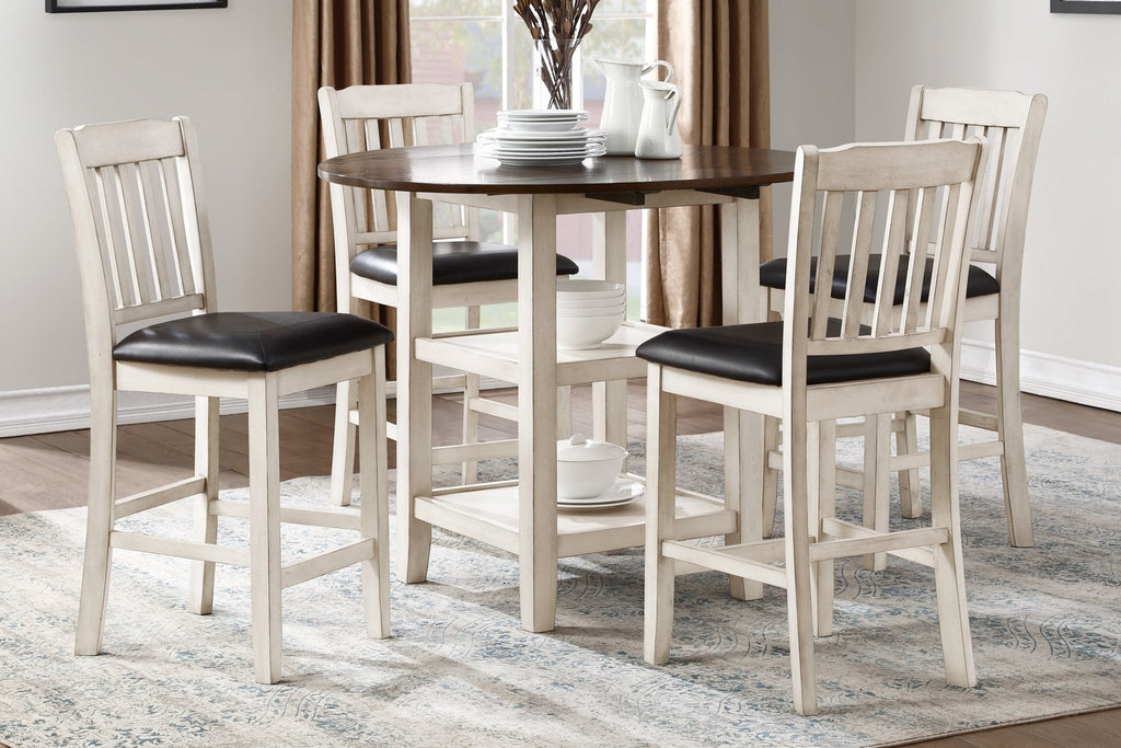 Kiwi 5pc Counter Height Set w/Drop Leaf - Rooms For Less Furniture Outlet