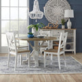 Lakeshore 5pc Pedestal Dining Set - White - Rooms For Less Furniture Outlet