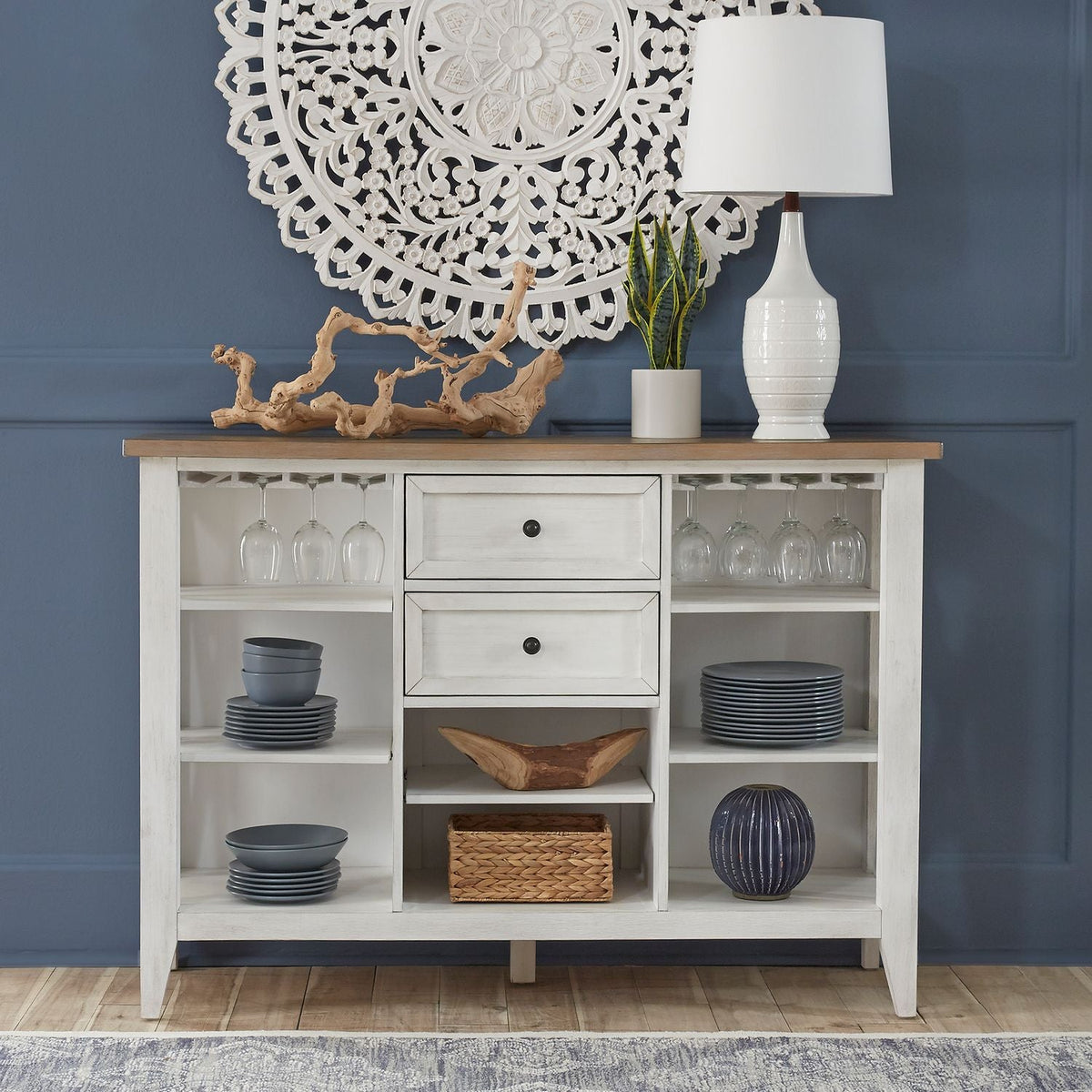 Lakeshore Server - White - Rooms For Less Furniture Outlet