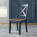 Lakeshore X Back Side Chair - Navy - Rooms For Less Furniture Outlet