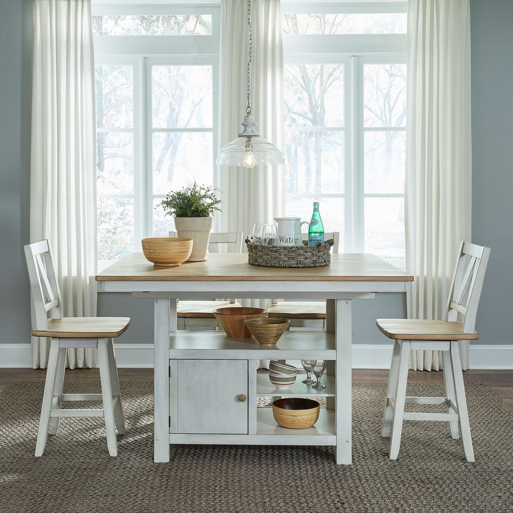 Lindsey Farm 5pc Gathering Table Set - Rooms For Less Furniture Outlet